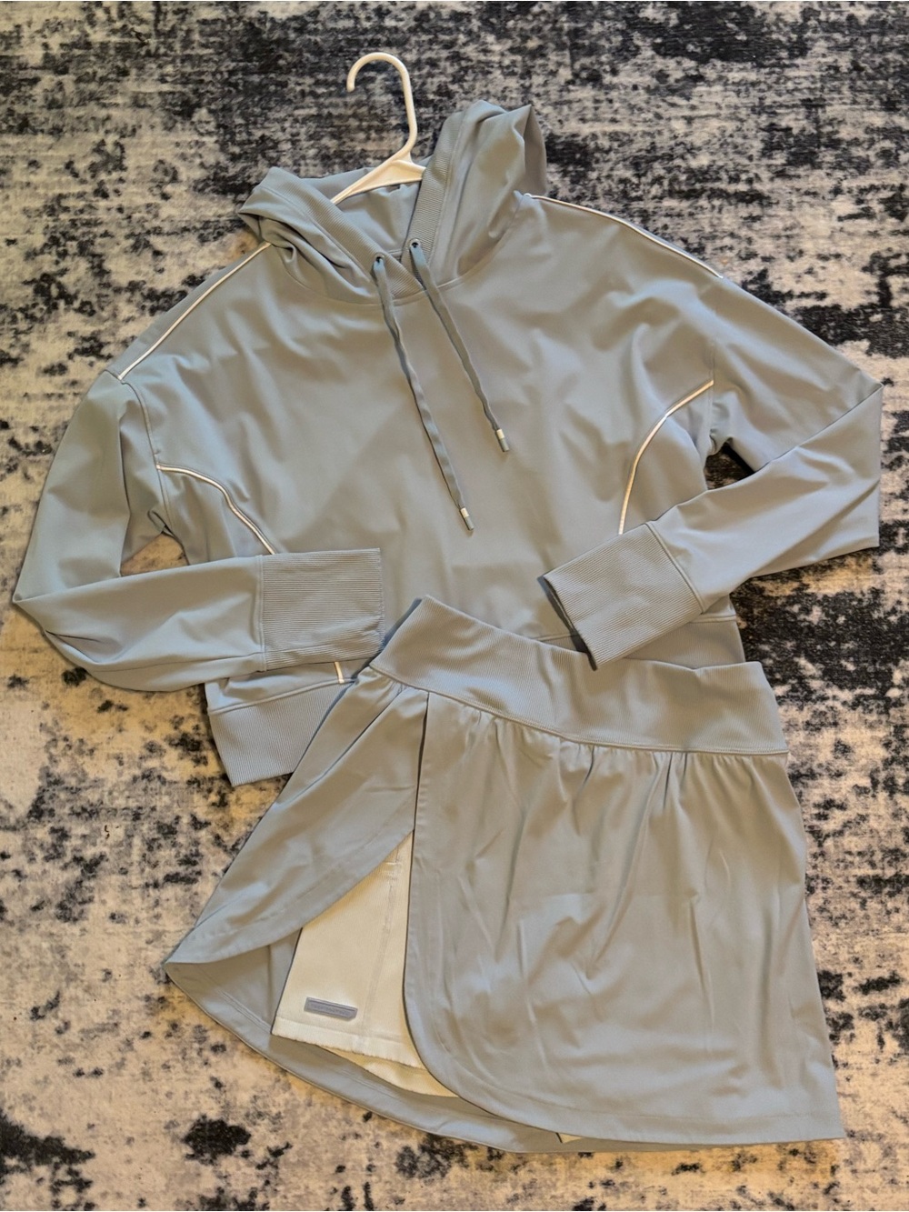 Travis Mathew Light Blue Two-Piece Hoodie & Skort Set | Size M